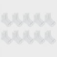 thumbnail image 3 of Fruit of the Loom Men's Comfort Stretch Ankle Socks 10pk - (White, 10-13), 3 of 3