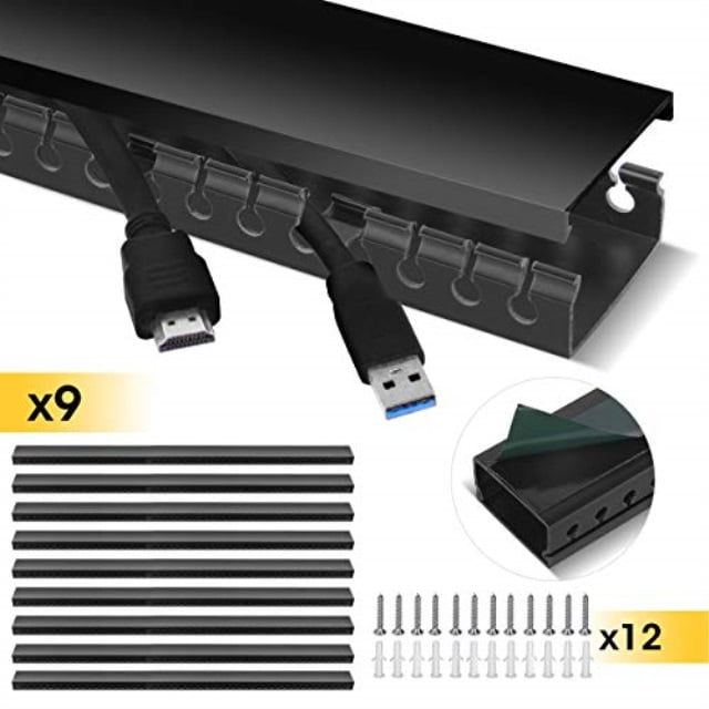 Run Power and Signal Wires Separately White Double Cable Raceway Kit for Cord Organizing 0.78x1.97x30 in Each FAMATEL 71577-0.76 Run Power and Signal Wires Separately White Double Cable Raceway Kit for Cord Organizing 0.78x1.97x30 in Each FAMATEL 71577-0.76