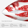 thumbnail image 5 of ZICANCN Decorative Throw Pillow Covers , Red Lipstick Couch Sofa Decorative Knit Pillow Covers for Living Room Farmhouse 18"x18", 5 of 8