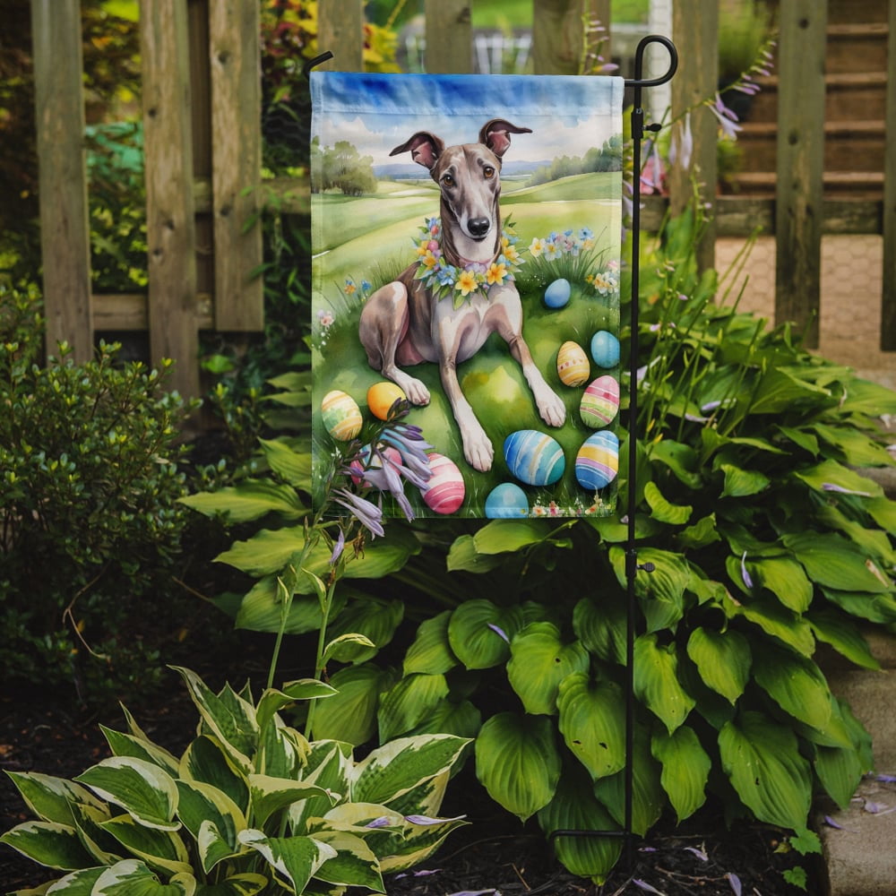 Greyhound Easter Egg Hunt Garden Flag 11.25 in x 15.5 in
