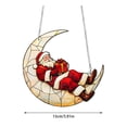 thumbnail image 3 of Papá Noel En La Luna Decoraciones Navideñas Para Ventanas Navidad Bonita Colgante Para Ventana Interior Colgante De Vidriera De Invierno, 3 of 7