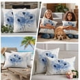 thumbnail image 5 of Blue Flowers Outdoor Waterproof Pillow Covers, Simple Farmhouse Spring Dandelion Plants Decorative Rectangle Throw Pillowcase Sofa Cushion Sham for Patio/Couch/Chair, 20"x12" 2 Pack, 5 of 8