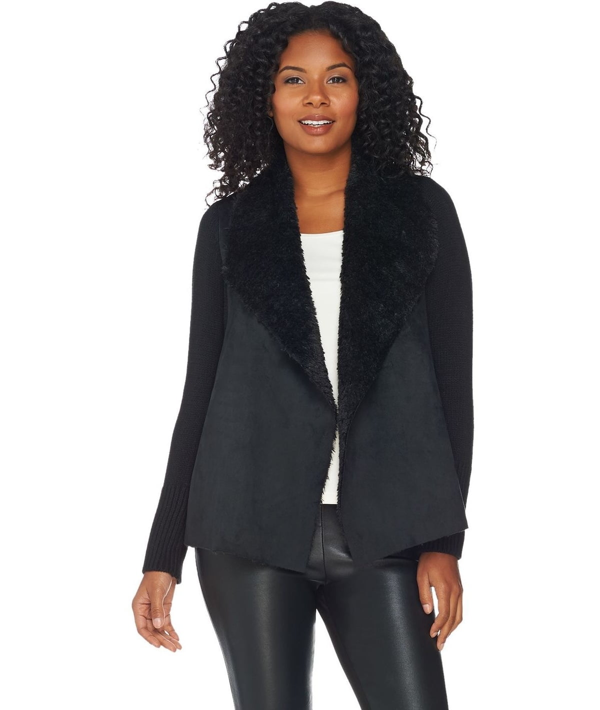 faux shearling sweater