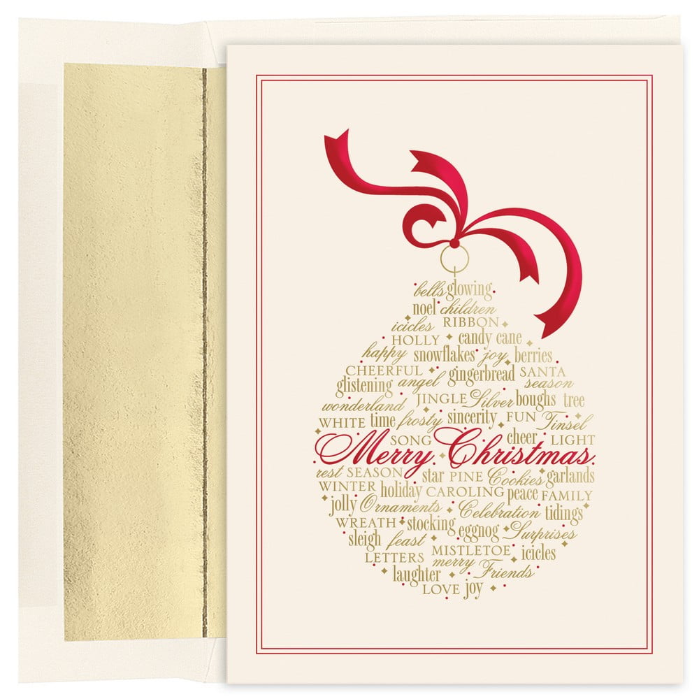 JAM Paper Christmas Cards Matching Envelopes Set Words Of Christmas jam-paper-christmas-cards-matching-envelopes-set-words-of-christmas