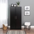thumbnail image 6 of Pemberly Row 32" Contemporary Wardrobe Cabinet in Black, 6 of 10