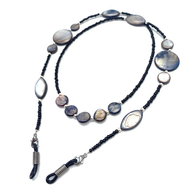 1 cadena de cuentas para gafas de sol, cordón de sujeción ajustable para gafas, cuerda antideslizante para gafas de lectura para mujeres y damas