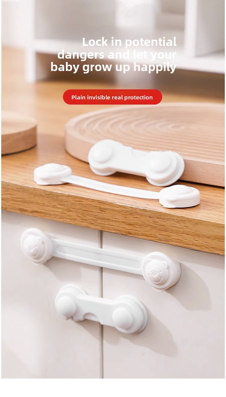 XIHAMA Child safety lock - 20 pieces, 10 short + 10 long, for sliding refrigerator door