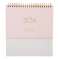 thumbnail image 2 of Minimalist Pink Flip Calendar for Desk Portable Monthly Planner with Premium Paper, Space Saving Design for Home and Office Decor, 2 of 5