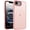 Pink, variant on TJS Phone Case for iPhone 17e / iPhone 16e, Magnetic Ring Translucent Protective Cover (Black)