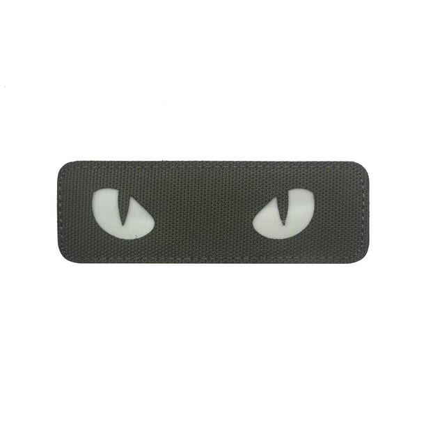 Adhesivo reflectante para bolsa con capítulo táctico de ojo de gato y ojos de diablo luminosos para exteriores, con velcro