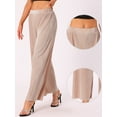 thumbnail image 2 of DARING DIVA Women's Elastic High Waist Wide Leg Outfit Trousers XS Pink, 2 of 6