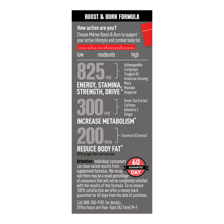 Mdrive Boost and Burn Testosterone Booster and Fat Burner for Men, Natural Energy, Strength, Stress Relief, Lean Muscle with Zinc, KSM-66 Ashwagandha, Cordyceps, Advantra Z, Chromax, 75 Capsules