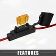 thumbnail image 5 of Unique Bargains 1 Set 40A Maximum Blade Style Fuse 10AWG Fuse Holder 10 Gauge Fuse Holder Blade Style Inline Fuse Holder, 5 of 6