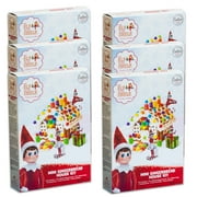 Elf Mini Holiday Gingerbread House Kit - Includes Everything - Pre-Baked Cookies, Candy, Icing etc. - 7oz, 198g - 6 PACKS
