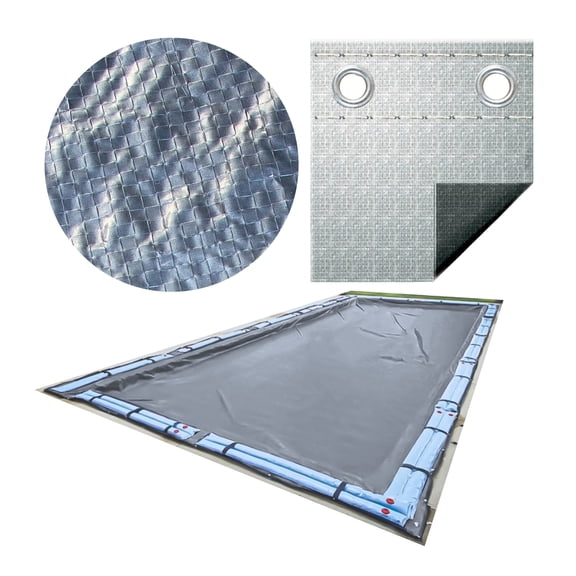 Swimline Hydrotools Silver King Winter Pool Cover for 20 x 40 Ft Inground Rectangle Pools