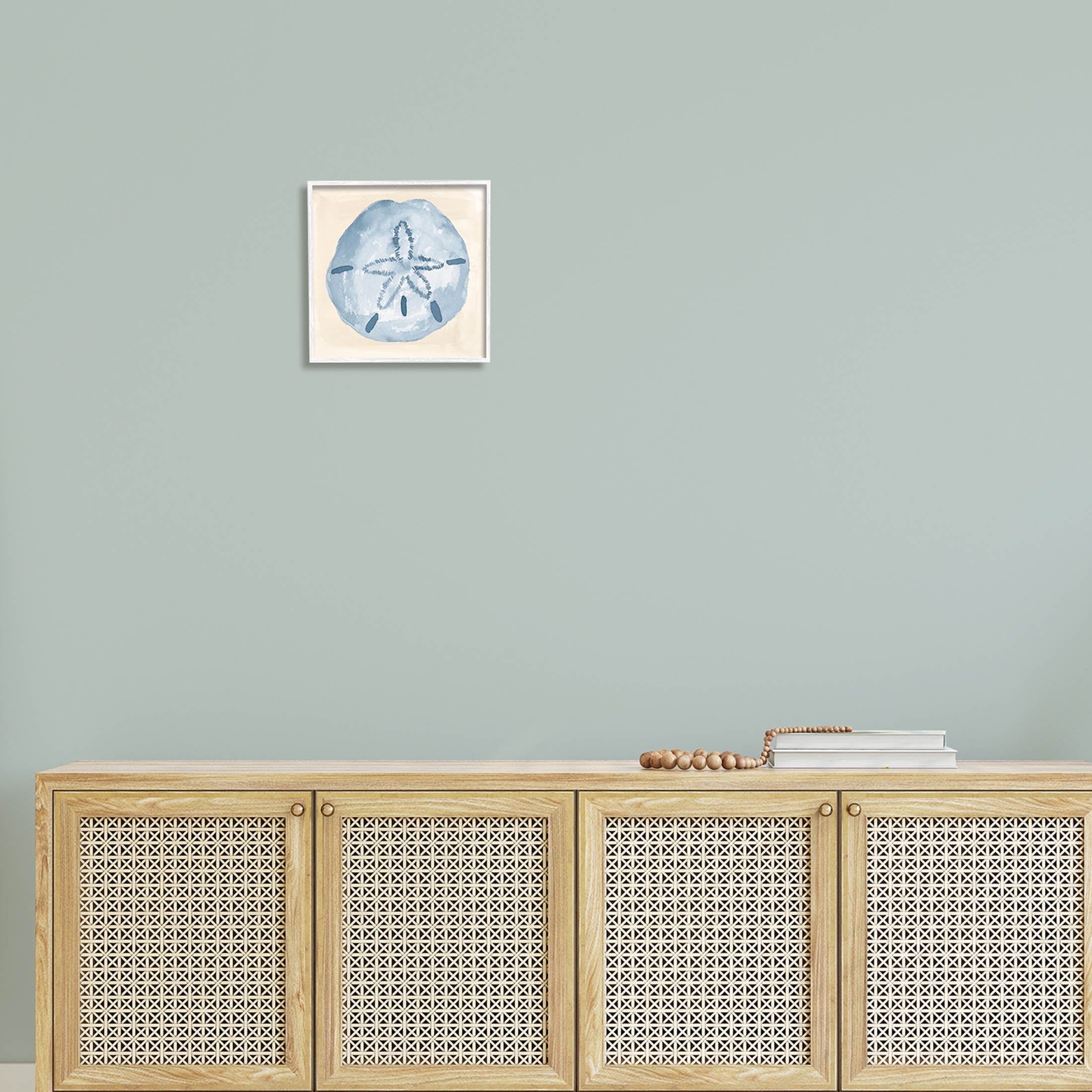 Casual Sand Dollar Beach Life Animals & Insects Graphic Art White Framed Art Print Wall Art