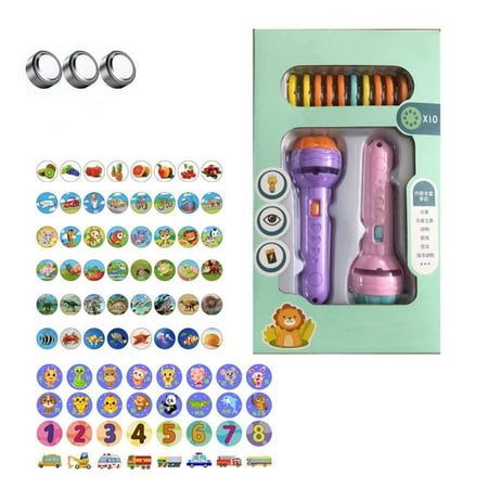 

ZOYONE Projection Lamp Gift Projector Torch Kids Flashlight Story Book Early Educational Light-up Toys Sleep Light Preschool