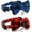 Red+Blue, variant on 1 / 2-Pack Plaid Cat Collar with Bell and Bow, Breakaway Kitten Collar with Bell, Bowtie Puppy Collars for XXS Xs Small Little Pet Tiny Dogs