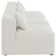 thumbnail image 5 of Meridian Furniture Cube Cream Durable Linen Modular Sofa, 5 of 7