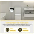 thumbnail image 4 of KONTONTY Black Stainless Steel Toilet Paper Holder with Shelf for Bathroom Storage Easy Installation 12.5 x 6.5 inches, 4 of 7