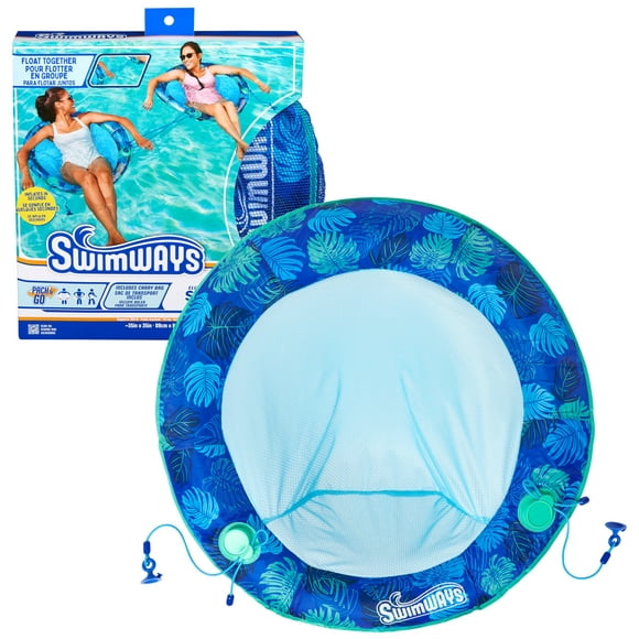 Tumbona de piscina Swimways Elite Spring Float Papasan para adultos