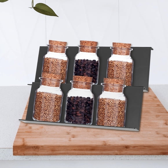VERDANVERSE 3Ud Organizador De Especias Para Cajones De Cocina Con En Color Negro