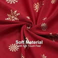 thumbnail image 2 of Christmas Valance for Kitchen, Gold Snowflake Foil Print Christmas Curtain Valance 18 Inch Length, Rod Pocket Red Short Curtains for Kitchen, 52" W x 18" L, 1 Panel, 2 of 5