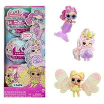 LOL Surprise Tots Just Add Water 3-Pack with 3 Make-Your-Own Fantasy Dolls, Mermaid, Fairy, and Unicorn, Kids Gift Ages 4