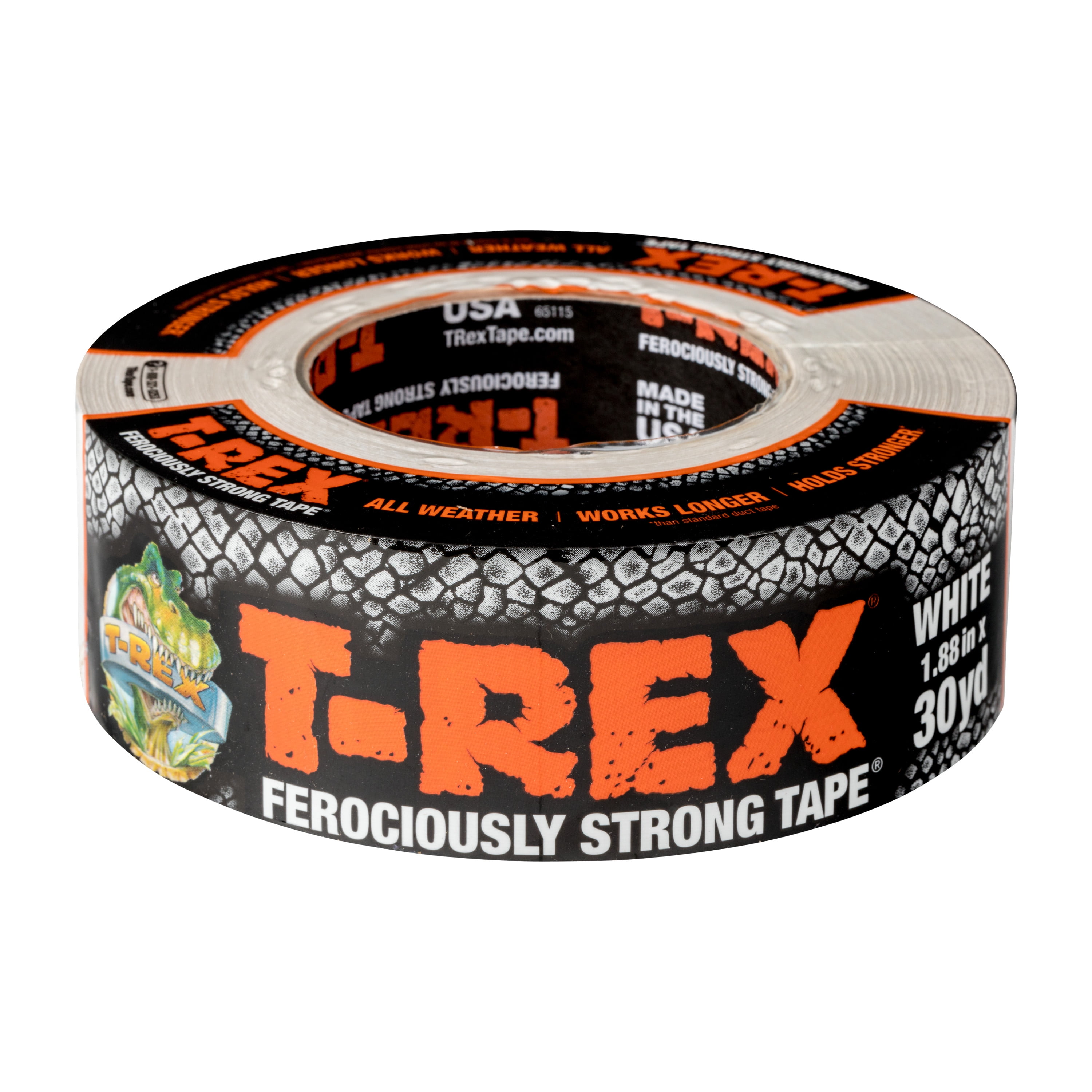 Dark Gunmetal Gray T-Rex Ferociously Strong Duct Tape 1 Roll 1.88 in x 35 yd 