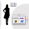 thumbnail image 3 of Package Delivery Sign, Please Leave Packages In Box, Delivery Instruction Metal Sign, 8 x 12 Inch, 40 mil Laminated Rustproof Tin Metal (1) White, 3 of 4