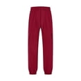thumbnail image 4 of Iugvhana Womens Casual Jogger Pants Textured Loose Fit Elastic Waist Drawstring Multi Pocket Outdoor Sports Hiking Travel Cargo Pants Wine M, 4 of 8