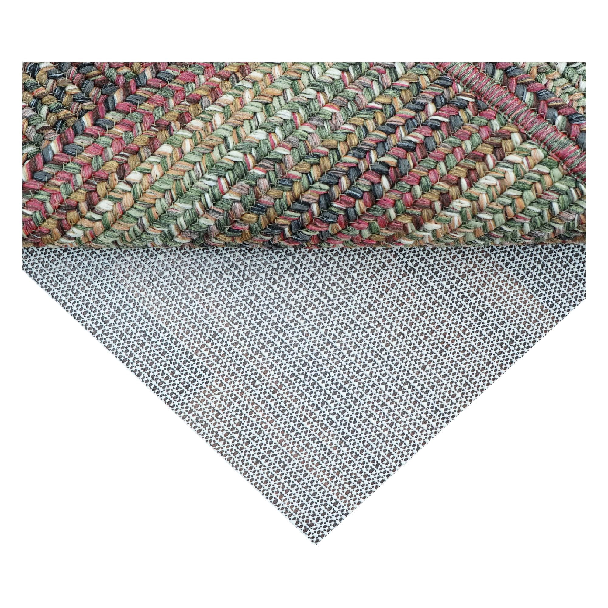 27 Inch Round Rug Rug With Rug Pad Trailside Beige Washable Braided Indoor and Outdoor ...