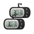 thumbnail image 1 of Upgraded AMIR Refrigerator Thermometer, Waterproof Mini Freezer Thermometer, Digital Thermometer with Hook, LCD Display, ℃/℉ Switch + Max/Min Record, for Kitchen, Home, Restaurants, Black, 2 Pack, 1 of 8