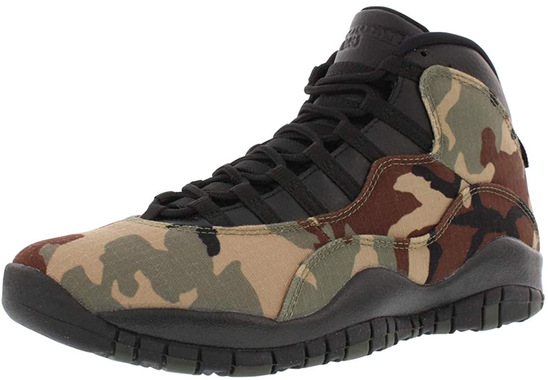 Jordan Mens Air Jordan 10 Woodland Camo 