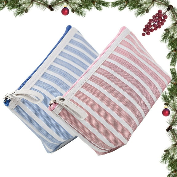 TABLZONE Travel Makeup Bag Set, 2-Piece Cosmetic Organizer Bags in Assorted Colors for Easy Storage and Travel