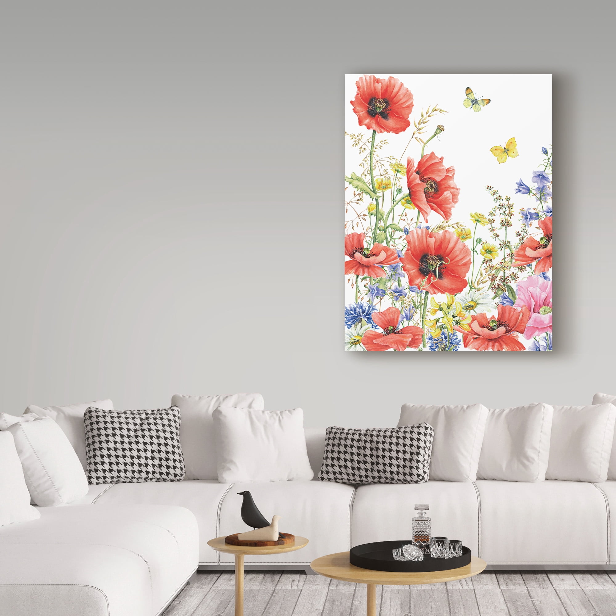 Trademark Fine Art 'Large Red Poppies' Canvas Art by Janneke Brinkman-Salentijn