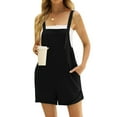 thumbnail image 3 of STARVNC Women Button Straps With Pockets Cuffed Hem Shorts Rompers, 3 of 4
