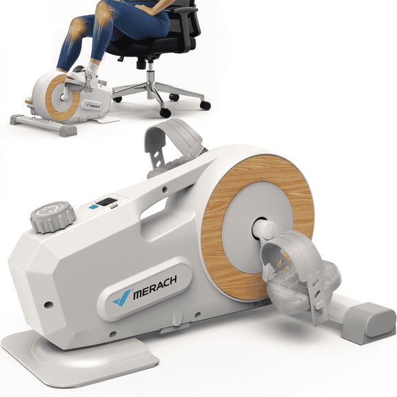 MERACH Recumbent Exercise Bike, Under Desk Bike, Magnetic Pedal Exerciser  for Arm/Leg Exercise, Home/Office Workout