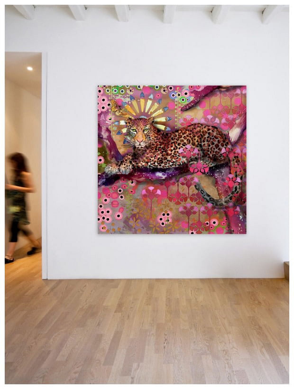 Marmont Hill 'Leopard And Butterfly' by Evelia Painting Print on Wrapped Canvas