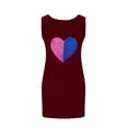 thumbnail image 6 of Blmnix Women's Nightgowns Valentine Sleep Tanks Cotton Nightgowns Nightgown Above-the-Knee Red Crew Neck Sleeveless Womens Nightgowns,L, 6 of 6