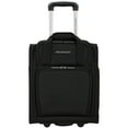 thumbnail image 2 of French Connection Rolling 16-inch Under Seater Luggage with USB Port, Black, 2 of 9