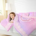 thumbnail image 4 of Manfei Initial Letter U Full Size Comforter Sets,Chic Bow Tie Bedding Comforter Set,Galaxy Starry Sky Bedding Sets For Girl,Breathable Bedroom Decoration Reversible,3 Pieces, 4 of 8
