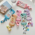 thumbnail image 2 of Funda de teléfono para Iphone 11 12 13 14 Pro Max Lovely 3d Cartoon Hello Kitty Kuromi Melody Design Tpu cubierta de teléfono móvil con colgante, 2 of 4