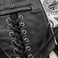 thumbnail image 5 of First Mfg Co - Love Lace - Women's Motorcycle Biker Riding Black Leather Vest - Medium - Adjustable Lacing, 5 of 5