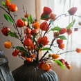 thumbnail image 3 of Artificial Makino Fruit Stem in Orange Red 39" Tall Silk Plant, 3 of 6