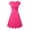 *Hot Pink, variant on ClodeEU Womens Elegant Vintage Summer V-Neck Loose Fit Short Sleeve A-Line Dress Beige,Womens Plus L