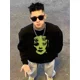 thumbnail image 5 of Ropa masculina Hip Hop Sudadera gráfica negra para hombre Jersey sin capucha Top suelto de invierno de una pieza Nuevo en estética S Diseñador, 5 of 5