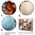 thumbnail image 3 of Designart "Geometric Serenity Seashell Art II" Animals Floater Framed Canvas Wall Art, 3 of 7