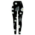 thumbnail image 3 of Womens Leggings Autumn and Winter Sunflower Daisy Print Low Waist Printed Long Casual Fashion Leggings, 3 of 3