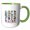 Green/White, variant on 3drose, Maine State. Usa. Four Brushstrokes. Particular Aspects. Pleasant, 11oz Mug